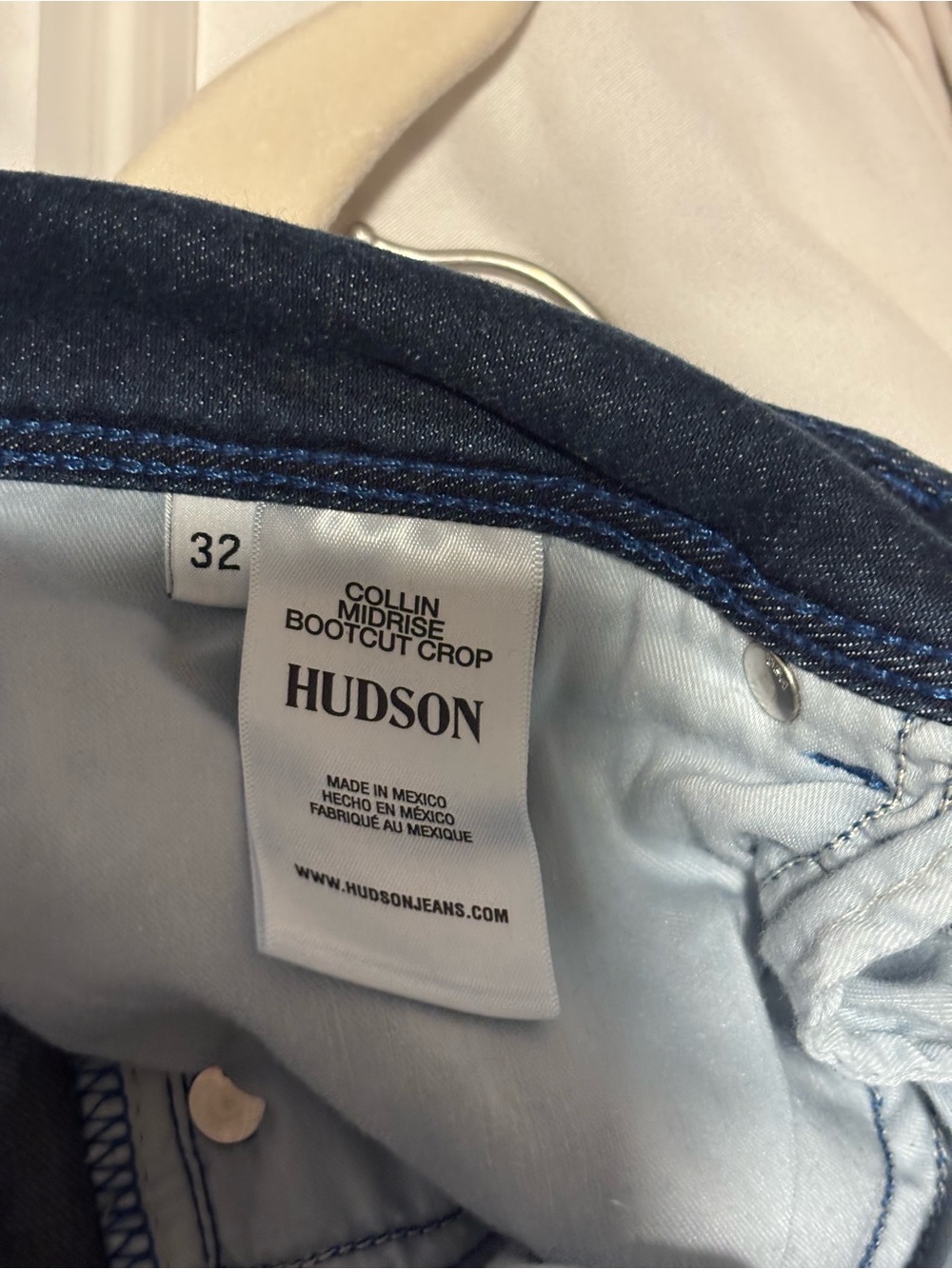 Hudson Jeans Dark Blue Cropped Straight Ankle Jeans - Picture 2 of 2